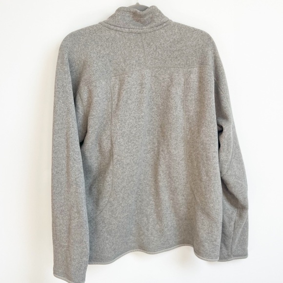 Eddie Bauer beige 1/4 zip fleece lined long sleeve pullover sweatshirt XL - Picture 2 of 9